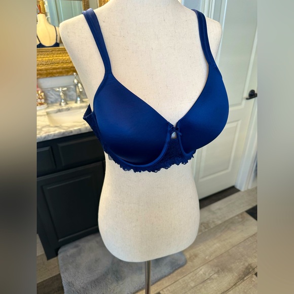 Talbots NWT Gorgeous Vivid Dark Blue with Pretty Lace Sexy and Comfortable - Picture 3 of 13